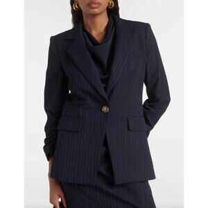 Veronica Beard Battista Navy Pinstriped Dickey Jacket size 0